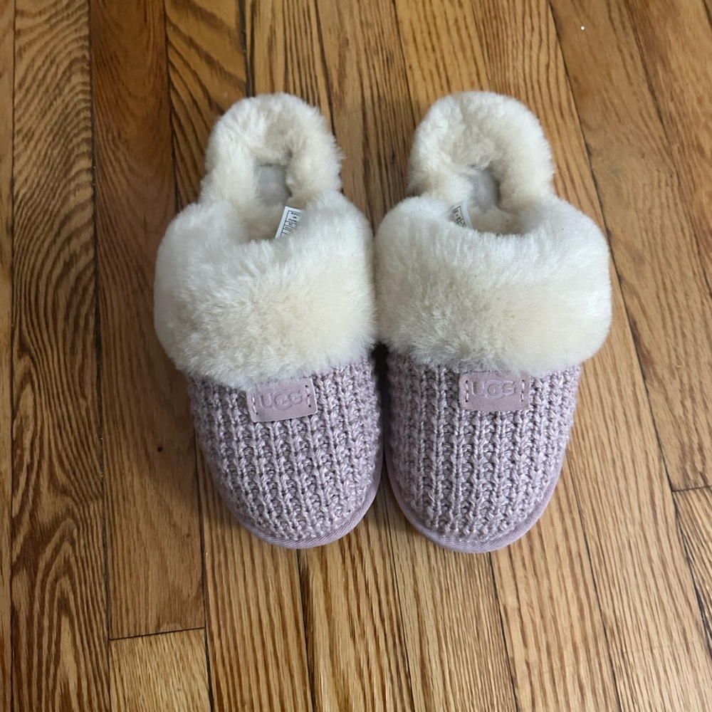 Brand New Light Pink Ugg Cozy Knit Slippers